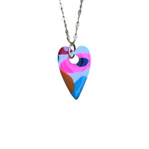 Collier coeur allongé 2