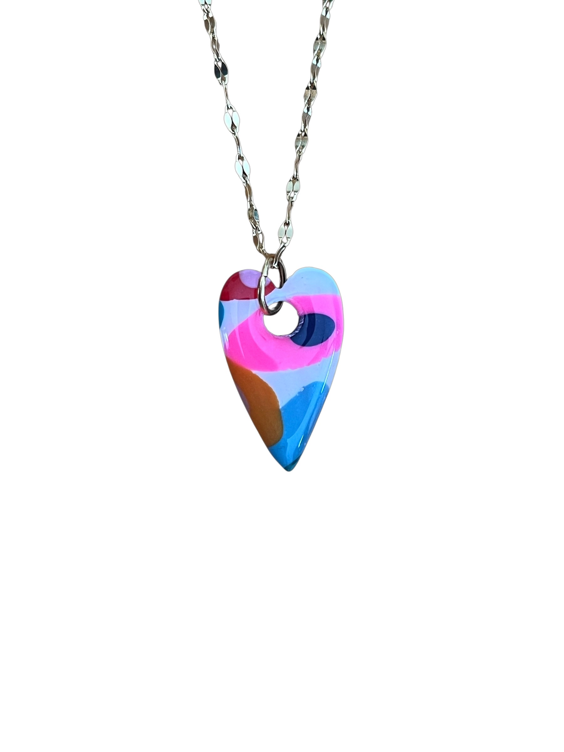Collier coeur allongé 2