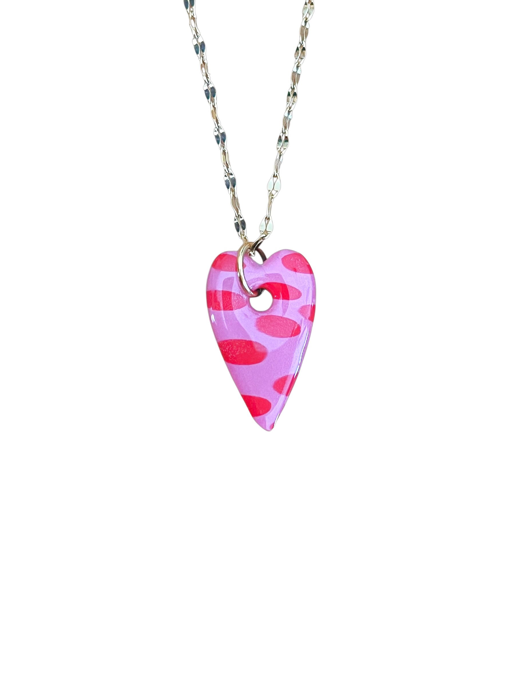 Collier coeur allongé 3